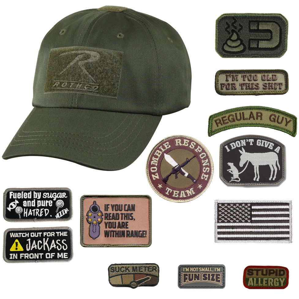 tactical hats with velcro patches