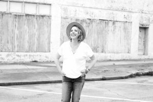 author Elicia Hyder looking up