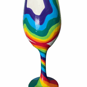 Handpainted Wine Glass by Elicia Hyder
